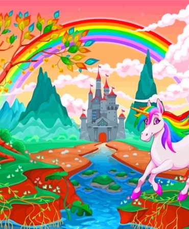 Aesthetic Rainbow Landscape Paint By Numbers