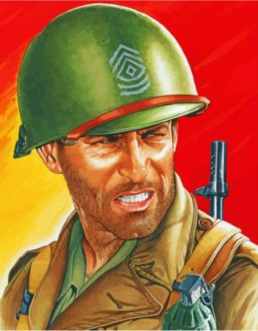Sgt Rock Comic Books Paint By Numbers