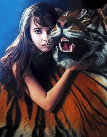 Aesthetic Woman Tiger Paint By Numbers