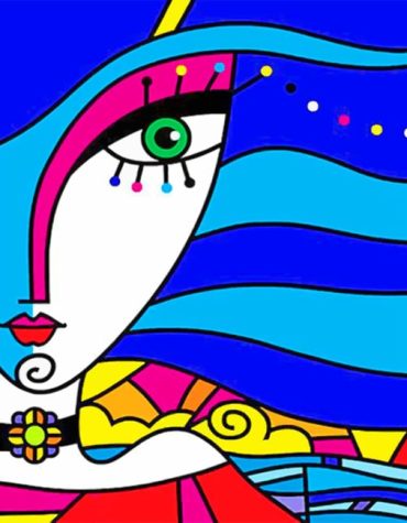 Aesthetic Colorful Abstract Face Paint By Numbers