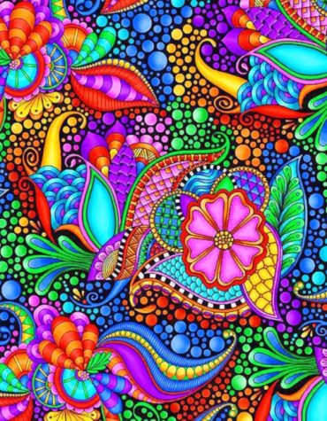 Colorful Abstract Flowers Paint By Numbers