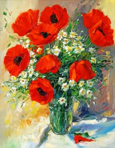 Aesthetic Red Poppies Paint By Numbers