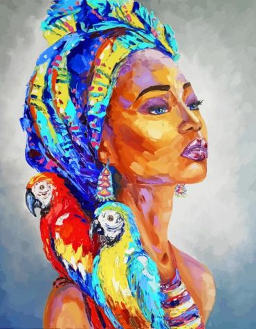 African Woman Vibrant Paint By Numbers