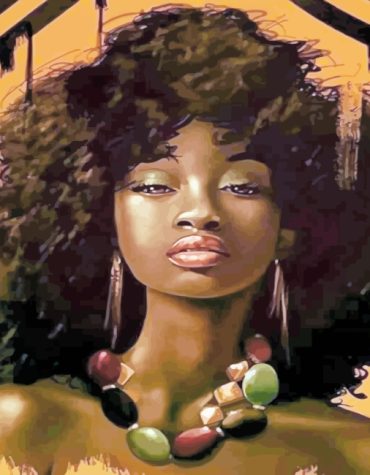 African Woman Afro Art Paint By Numbers