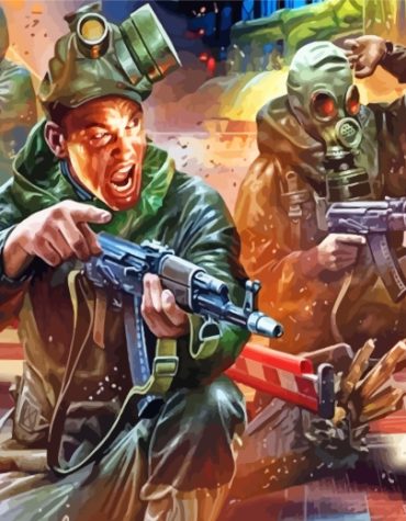 Aesthetic Battle Guard Paint By Numbers