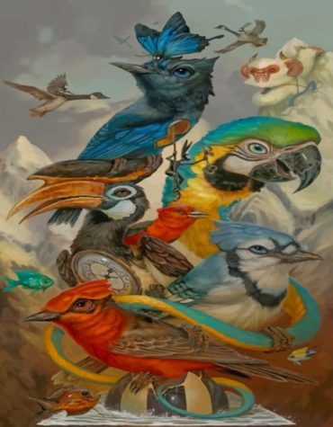 Aesthetic Parrots Paint By Numbers