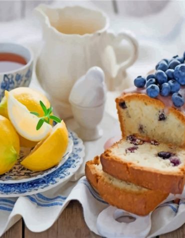 Aesthetic Breakfast Cake Paint By Numbers