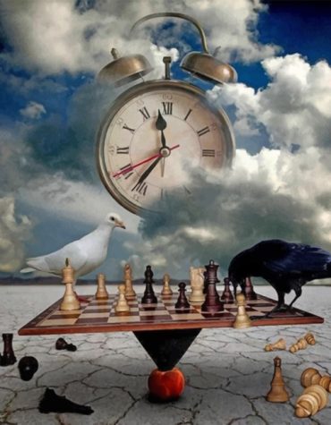 Birds Playing Chess with Clocks Paint By Numbers