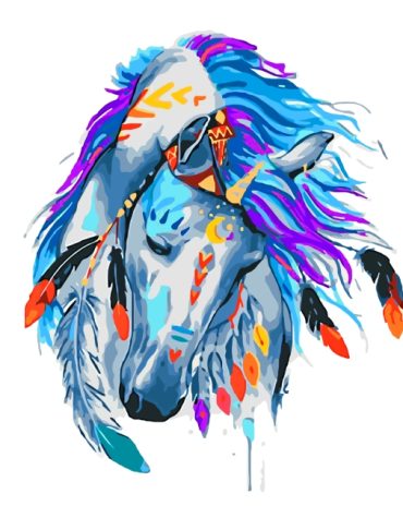 Aesthetic Indian Horse Paint By Numbers