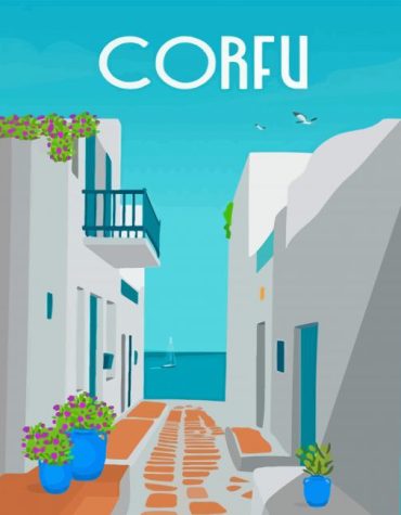 Corfu Island Houses Paint By Numbers