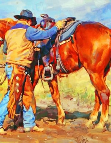 Aesthetic Cowboy Horseman Paint By Numbers