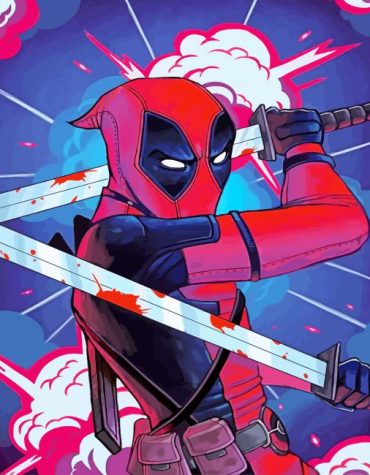 Aesthetic Deadpool Superhero Paint By Numbers
