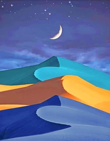 Golden Aesthetic Desert Paint By Numbers