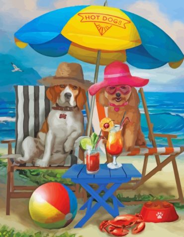 Aesthetic Dog Duo Paint By Numbers