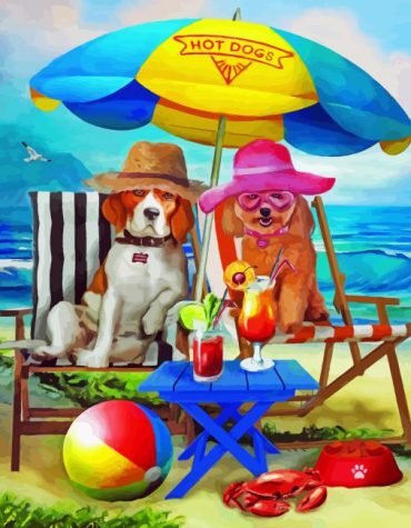 Dogs Having Fun Paint By Numbers