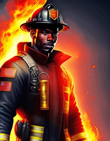 Firefighter Flames Paint By Numbers