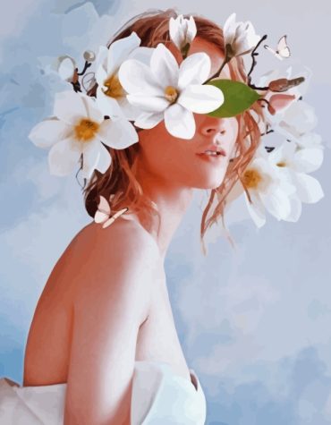 Aesthetic Floral Woman Paint By Numbers