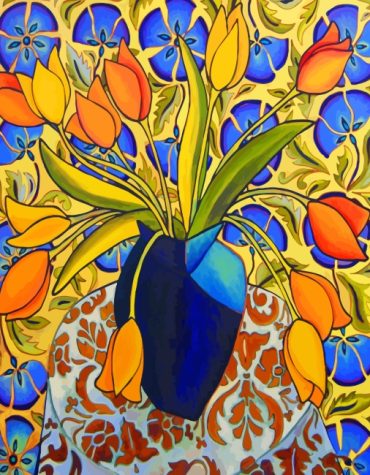 Aesthetic Flowers Vase Paint By Numbers