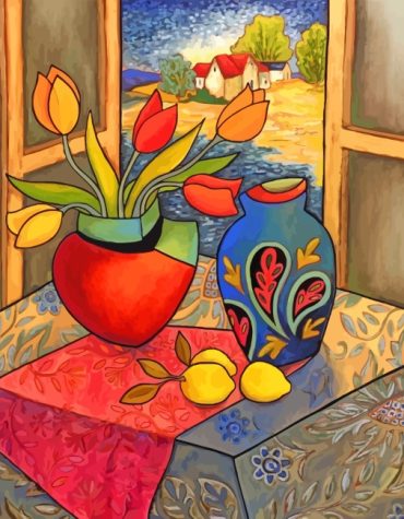 Floral Aesthetic Vases Paint By Numbers