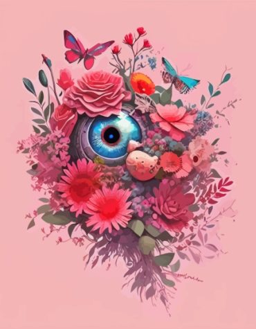 Aesthetic Floral Eye Paint By Numbers