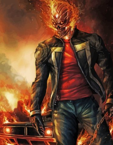 Aesthetic Ghost Rider Theme Paint By Numbers