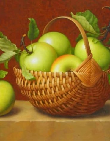 Aesthetic Green Apple Basket Paint By Numbers