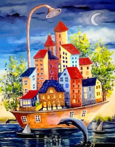 Aesthetic Buildings Paint By Numbers