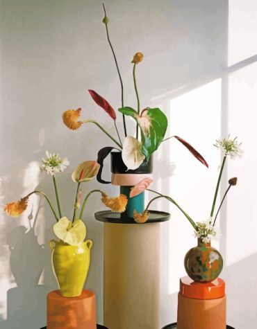 Aesthetic Ikebana Floral Paint By Numbers