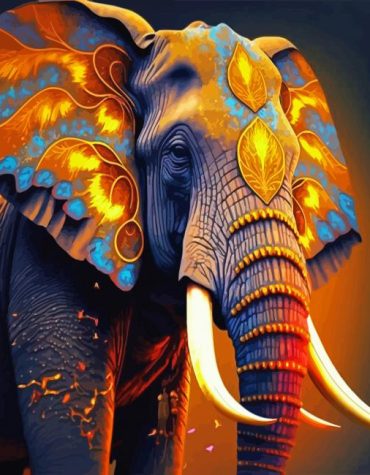 Aesthetic Elephant Art Paint By Numbers
