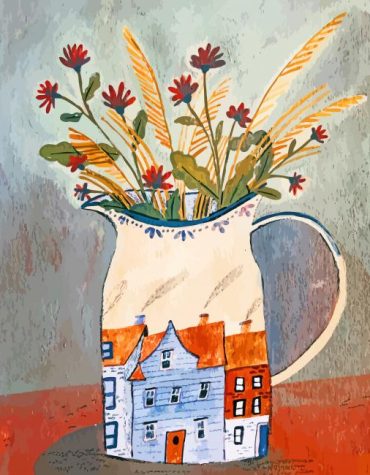 Aesthetic Floral Jug Paint By Numbers