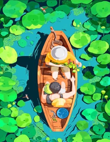 Aesthetic Fishermen on a Boat Paint By Numbers