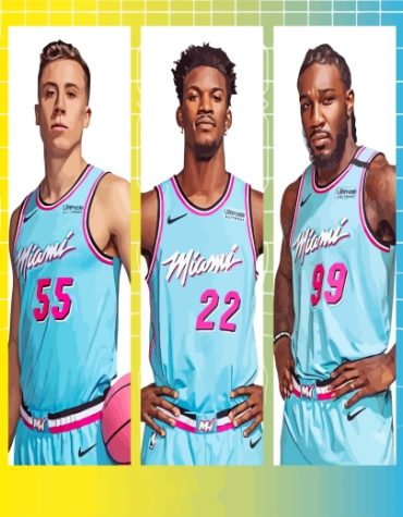 Aesthetic Miami Heat Basketball Paint By Numbers