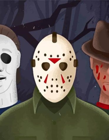 Aesthetic Horror Icons Michael Myers and Jason Paint By Numbers