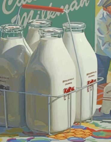 Vintage Milk Bottle Paint By Numbers