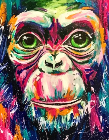 Aesthetic Monkey Portrait Paint By Numbers