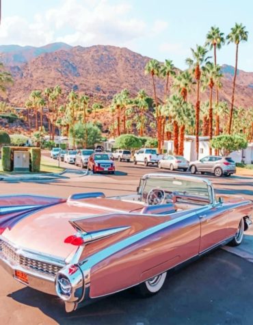 Aesthetic Pink Chevy Bel Air Paint By Numbers