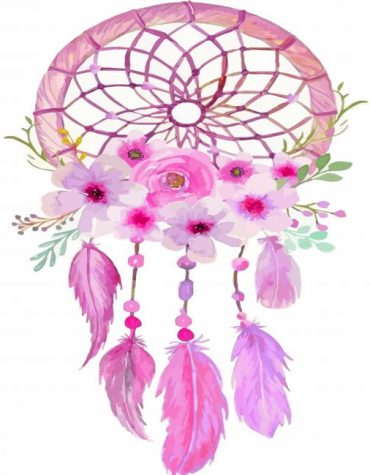 Aesthetic Pink Dreamcatcher Paint By Numbers