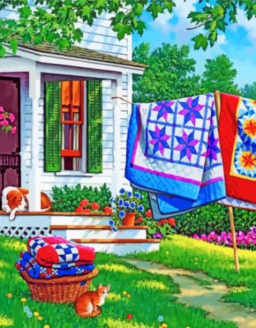 Aesthetic Garden Quilt Paint By Numbers