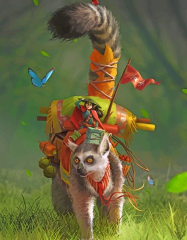 Aesthetic Fantasy Raccoon Paint By Numbers