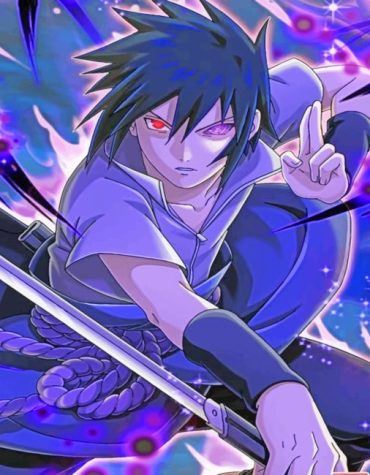 Aesthetic Sasuke Anime Paint By Numbers
