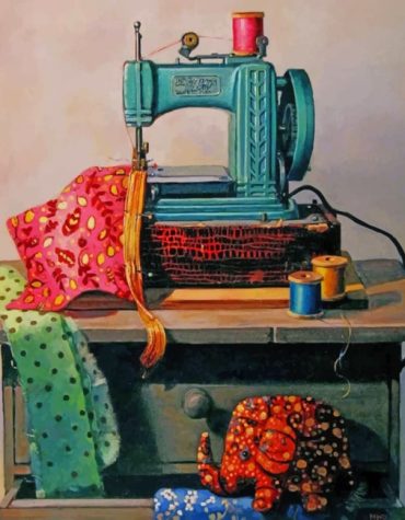 Vintage Sewing Machines Paint By Numbers