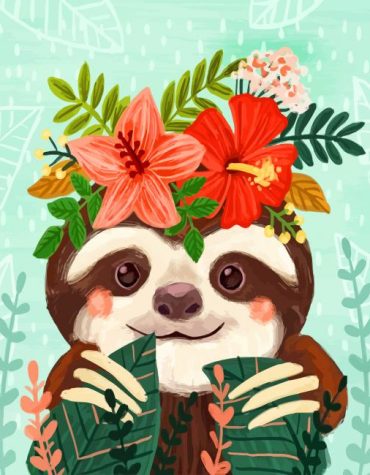 Aesthetic Sloth Jungle Paint By Numbers