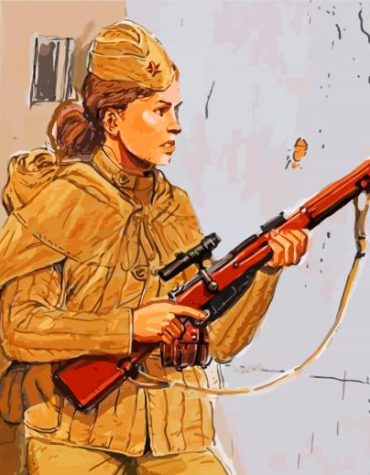 Female Military Sniper Paint By Numbers