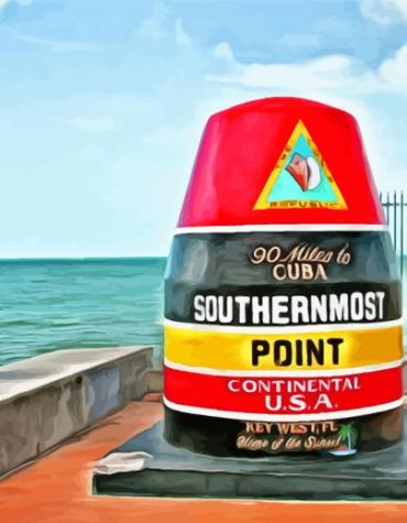 Aesthetic Seascape Southernmost Point Paint By Numbers