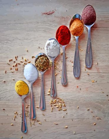 Aesthetic Spice Spoons Paint By Numbers