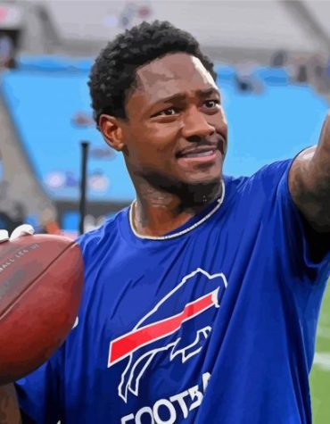 Stefon Diggs Football Paint By Numbers