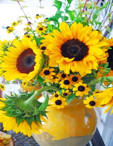 Aesthetic Yellow Sunflowers Paint By Numbers