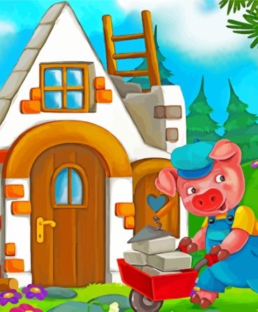 Aesthetic Three Little Pigs Paint By Numbers