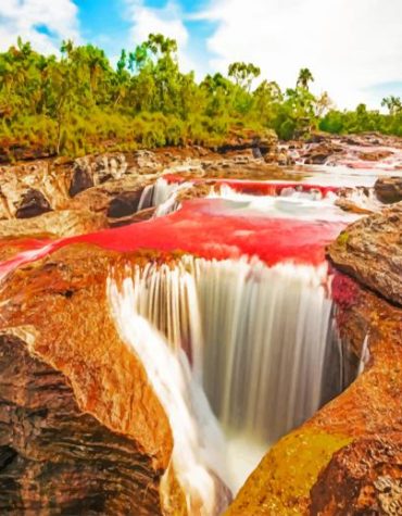 Aesthetic Colombian Waterscape Paint By Numbers