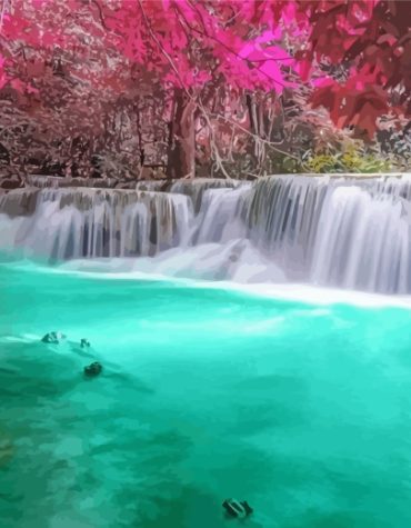 Scenic Waterfall Paint By Numbers